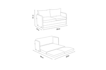 Sufian Bäddsoffa 2-sits - Taupe - Möbler - Soffa - Bäddsoffa - 2 sits bäddsoffa