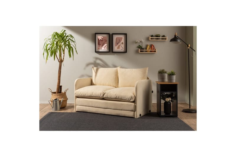 Sufian Bäddsoffa 2-sits - Taupe - Möbler - Soffa - Bäddsoffa - 2 sits bäddsoffa