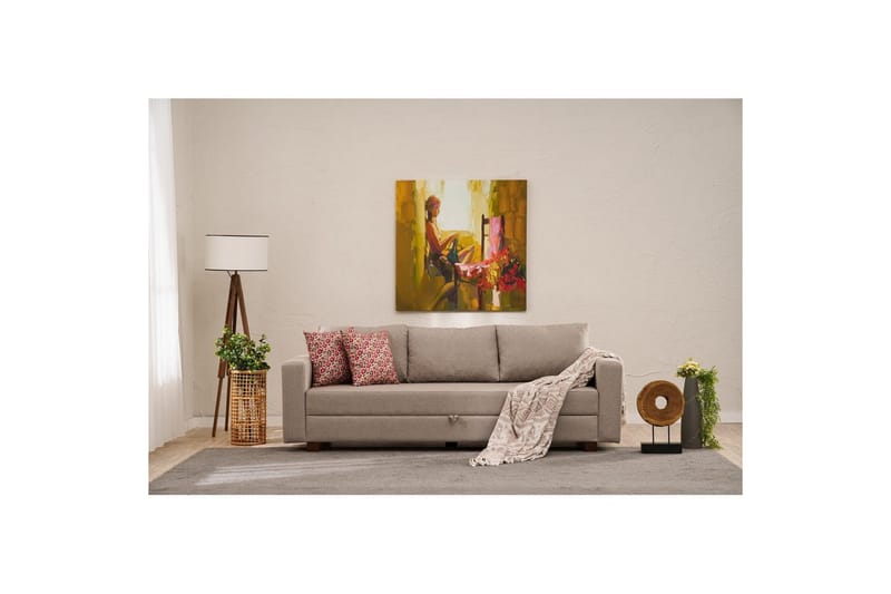 Sufian Bäddsoffa 3-sits - Beige - Möbler - Soffa - Bäddsoffa - 3 sits bäddsoffa