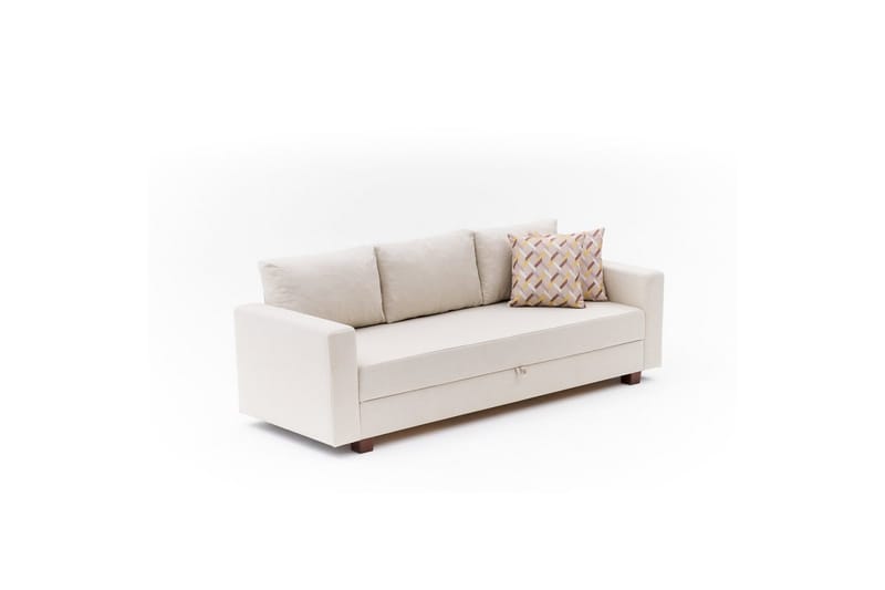 Sufian Bäddsoffa 3-sits - Cremevit - Möbler - Soffa - Bäddsoffa - 3 sits bäddsoffa