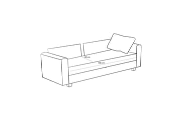 Sufian Bäddsoffa 3-sits - Grå - Möbler - Soffa - Bäddsoffa - 3 sits bäddsoffa