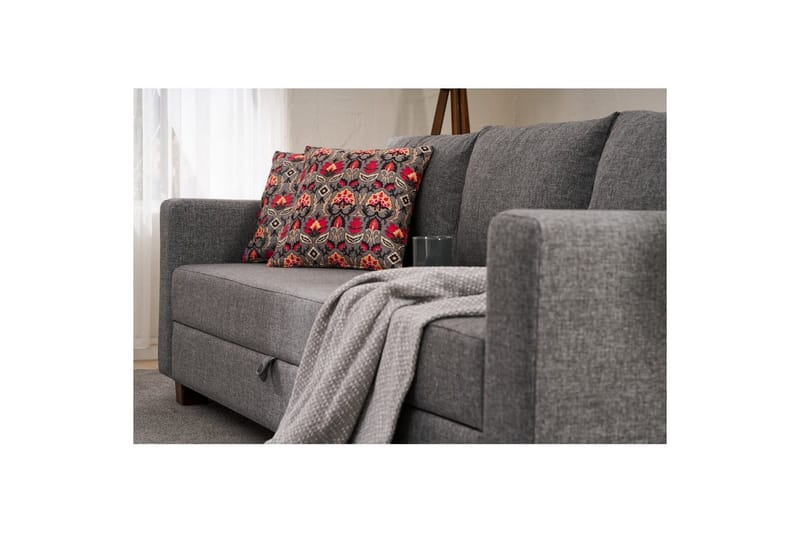 Sufian Bäddsoffa 3-sits - Grå - Möbler - Soffa - Bäddsoffa - 3 sits bäddsoffa
