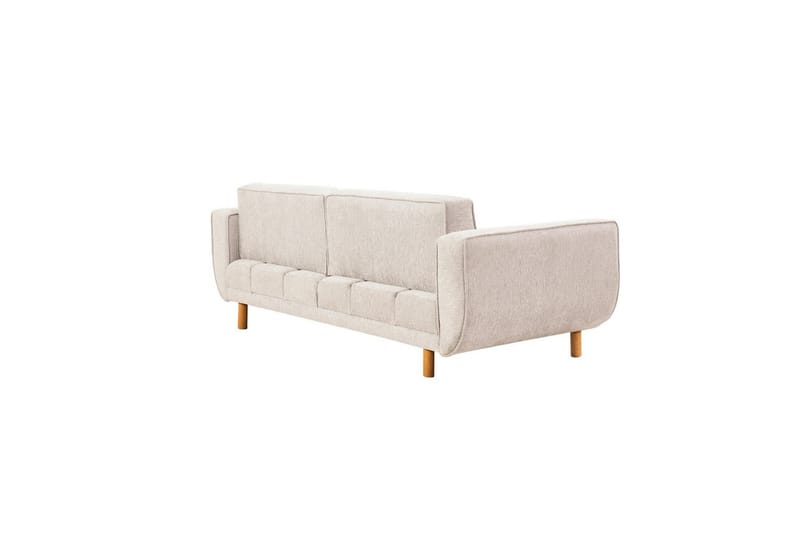 Sufian Bäddsoffa 3-sits - Ivory/Mediumfärgat trä - Möbler - Soffa - Bäddsoffa - 3 sits bäddsoffa