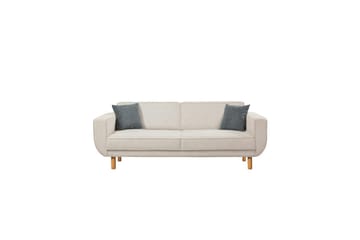 Sufian Bäddsoffa 3-sits - Ivory/Mediumfärgat trä - Möbler - Soffa - Bäddsoffa - 3 sits bäddsoffa