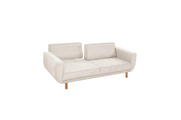 Sufian Bäddsoffa 3-sits - Ivory/Mediumfärgat trä - Möbler - Soffa - Bäddsoffa - 3 sits bäddsoffa