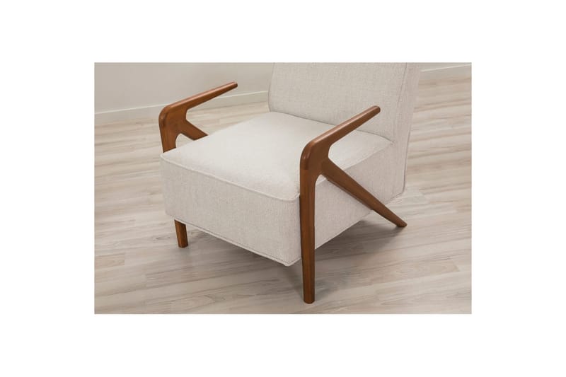 Sufian Bäddsoffa 3-sits - Mediumfärgat trä/Cremevit - Möbler - Soffa - Bäddsoffa - 3 sits bäddsoffa