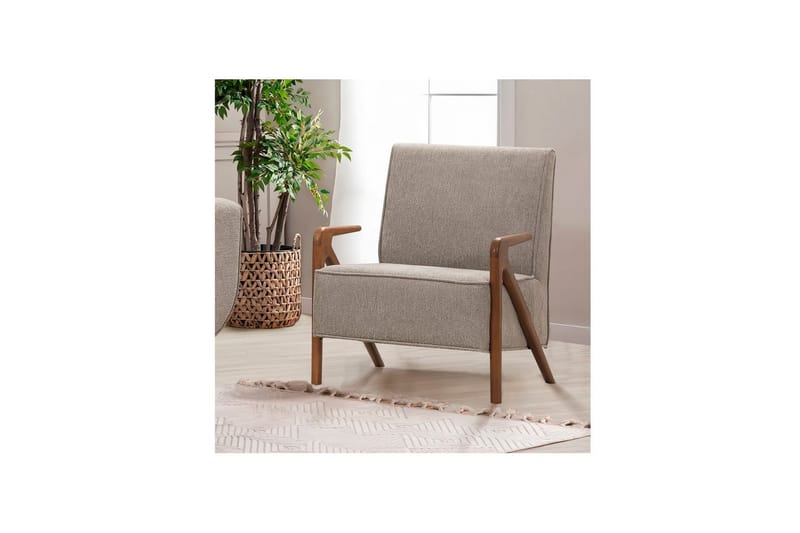 Sufian Bäddsoffa 3-sits - Mediumfärgat trä/Grå - Möbler - Soffa - Bäddsoffa - 3 sits bäddsoffa