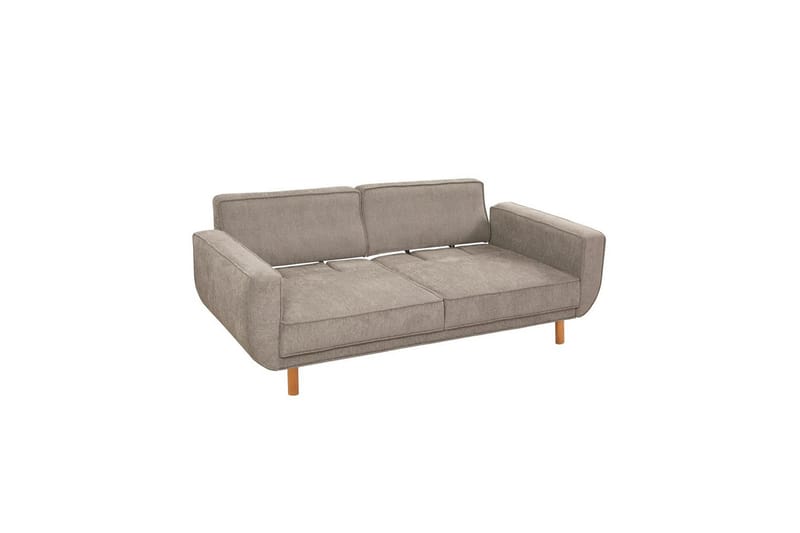 Sufian Bäddsoffa 3-sits - Mediumfärgat trä/Grå - Möbler - Soffa - Bäddsoffa - 3 sits bäddsoffa