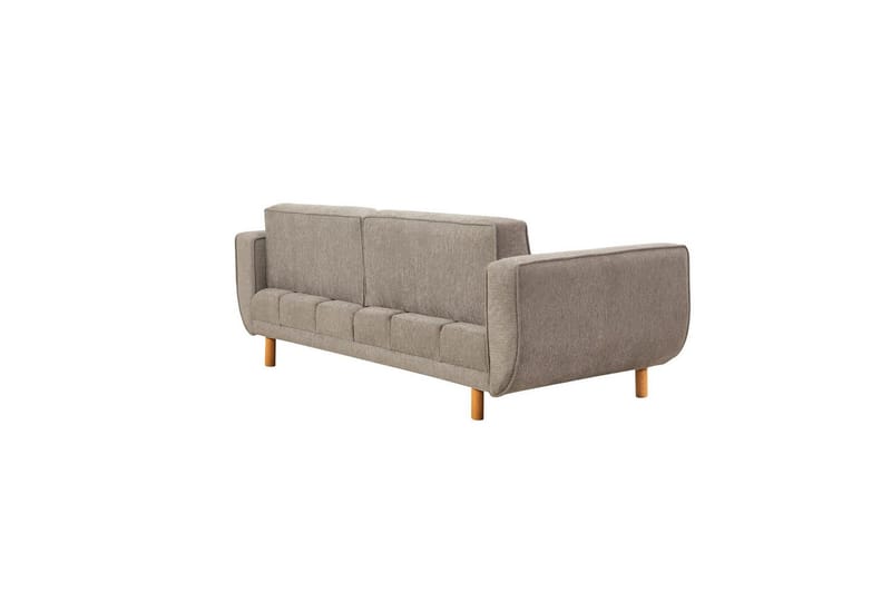 Sufian Bäddsoffa 3-sits - Mediumfärgat trä/Grå - Möbler - Soffa - Bäddsoffa - 3 sits bäddsoffa