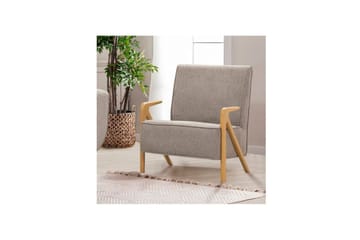 Sufian Bäddsoffa 3-sits - Mediumfärgat trä/Grå - Möbler - Soffa - Bäddsoffa - 3 sits bäddsoffa