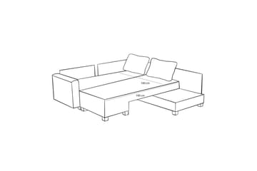 Sufian Hörnbäddsoffa 4-sits - Beige - Möbler - Soffa - Bäddsoffa - Hörnbäddsoffa