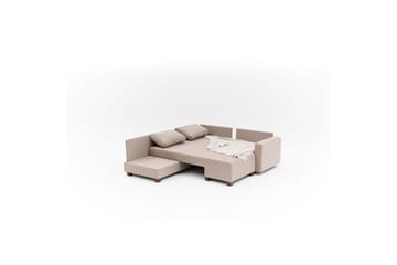 Sufian Hörnbäddsoffa 4-sits - Beige - Möbler - Soffa - Bäddsoffa - Hörnbäddsoffa