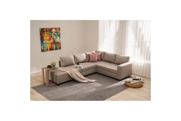 Sufian Hörnbäddsoffa 4-sits - Beige - Möbler - Soffa - Bäddsoffa - Hörnbäddsoffa