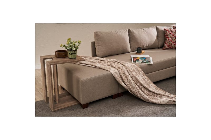 Sufian Hörnbäddsoffa 4-sits - Beige - Möbler - Soffa - Bäddsoffa - Hörnbäddsoffa