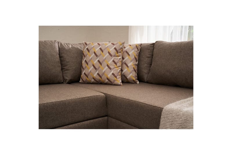 Sufian Hörnbäddsoffa 4-sits - Brun - Möbler - Soffa - Bäddsoffa - Hörnbäddsoffa