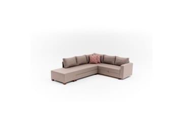 Sufian Hörnbäddsoffa 4-sits - Brun - Möbler - Soffa - Bäddsoffa - Hörnbäddsoffa