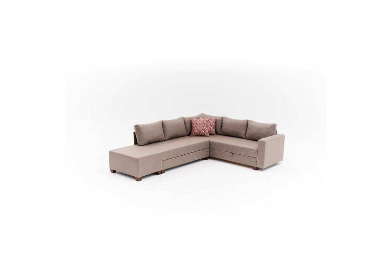 Sufian Hörnbäddsoffa 4-sits - Brun - Möbler - Soffa - Bäddsoffa - Hörnbäddsoffa