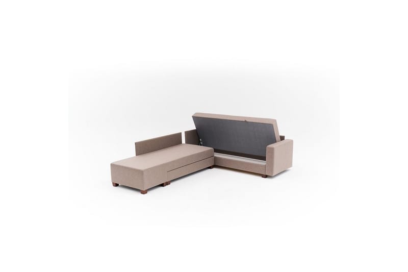 Sufian Hörnbäddsoffa 4-sits - Brun - Möbler - Soffa - Bäddsoffa - Hörnbäddsoffa
