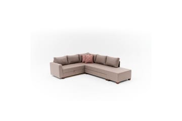 Sufian Hörnbäddsoffa 4-sits - Brun - Möbler - Soffa - Bäddsoffa - Hörnbäddsoffa