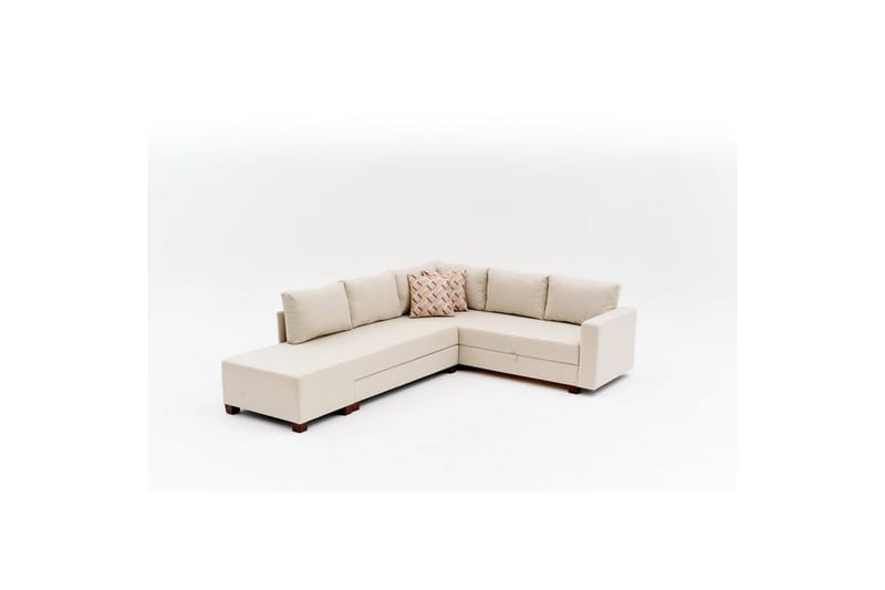 Sufian Hörnbäddsoffa 4-sits - Cremevit - Möbler - Soffa - Bäddsoffa - Hörnbäddsoffa