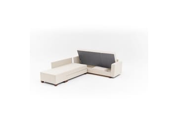 Sufian Hörnbäddsoffa 4-sits - Cremevit - Möbler - Soffa - Bäddsoffa - Hörnbäddsoffa