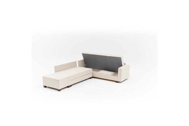 Sufian Hörnbäddsoffa 4-sits - Cremevit - Möbler - Soffa - Bäddsoffa - Hörnbäddsoffa