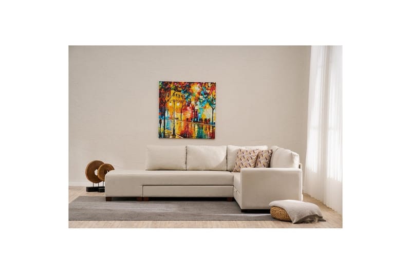 Sufian Hörnbäddsoffa 4-sits - Cremevit - Möbler - Soffa - Bäddsoffa - Hörnbäddsoffa