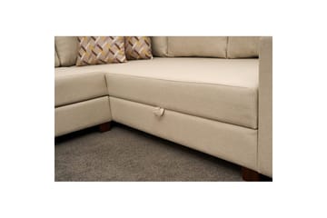 Sufian Hörnbäddsoffa 4-sits - Cremevit - Möbler - Soffa - Bäddsoffa - Hörnbäddsoffa