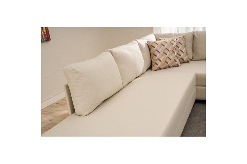 Sufian Hörnbäddsoffa 4-sits - Cremevit - Möbler - Soffa - Bäddsoffa - Hörnbäddsoffa