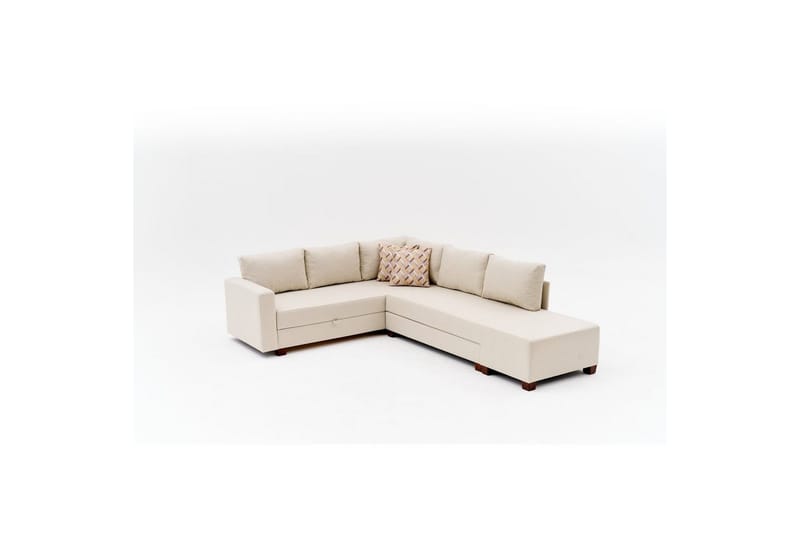 Sufian Hörnbäddsoffa 4-sits - Cremevit - Möbler - Soffa - Bäddsoffa - Hörnbäddsoffa