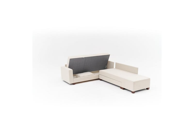Sufian Hörnbäddsoffa 4-sits - Cremevit - Möbler - Soffa - Bäddsoffa - Hörnbäddsoffa