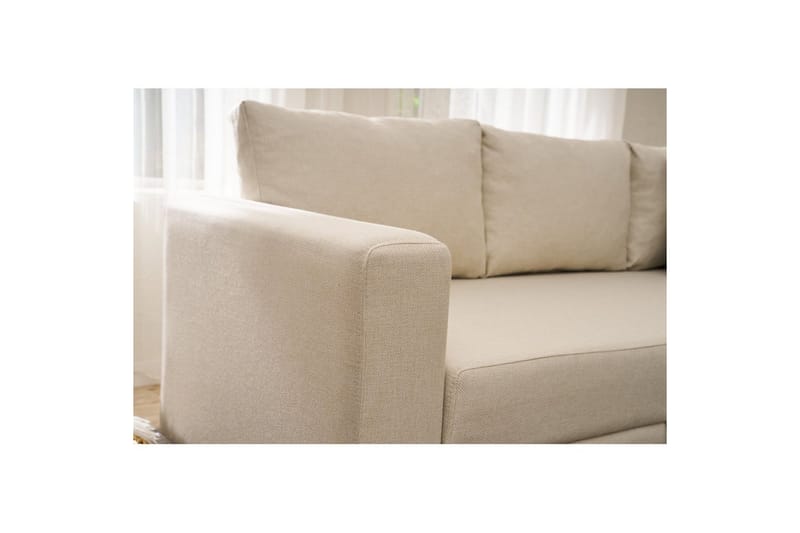 Sufian Hörnbäddsoffa 4-sits - Cremevit - Möbler - Soffa - Bäddsoffa - Hörnbäddsoffa