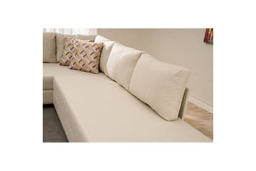 Sufian Hörnbäddsoffa 4-sits - Cremevit - Möbler - Soffa - Bäddsoffa - Hörnbäddsoffa