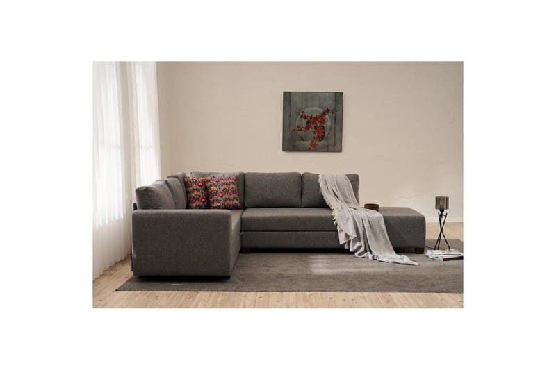 Sufian Hörnbäddsoffa 4-sits - Mörkgrå - Möbler - Soffa - Bäddsoffa - Hörnbäddsoffa
