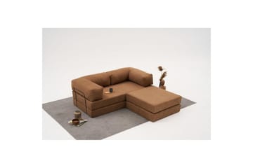 Sufian Hörnbäddsoffa med Divan 2-sits - Brun - Möbler - Soffa - Bäddsoffa - Bäddsoffa divan