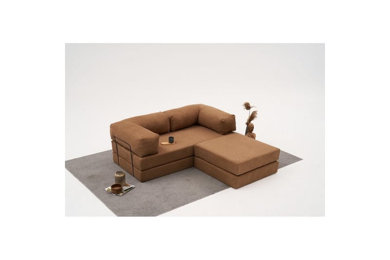 Sufian Hörnbäddsoffa med Divan 2-sits - Brun - Möbler - Soffa - Bäddsoffa - Bäddsoffa divan