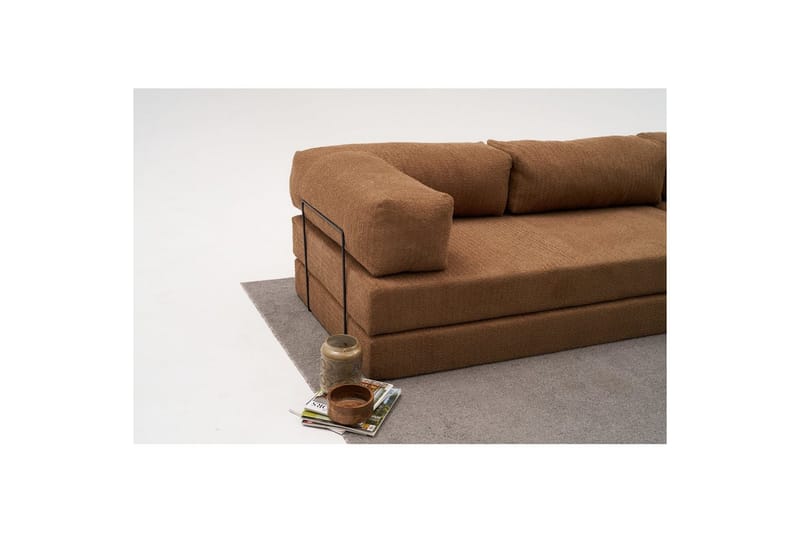 Sufian Hörnbäddsoffa med Divan 2-sits - Brun - Möbler - Soffa - Bäddsoffa - Bäddsoffa divan