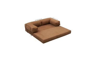 Sufian Hörnbäddsoffa med Divan 2-sits - Brun - Möbler - Soffa - Bäddsoffa - Bäddsoffa divan