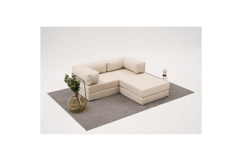 Sufian Hörnbäddsoffa med Divan 2-sits - Cremevit - Möbler - Soffa - Bäddsoffa - Bäddsoffa divan