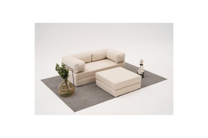Sufian Hörnbäddsoffa med Divan 2-sits - Cremevit - Möbler - Soffa - Bäddsoffa - Bäddsoffa divan