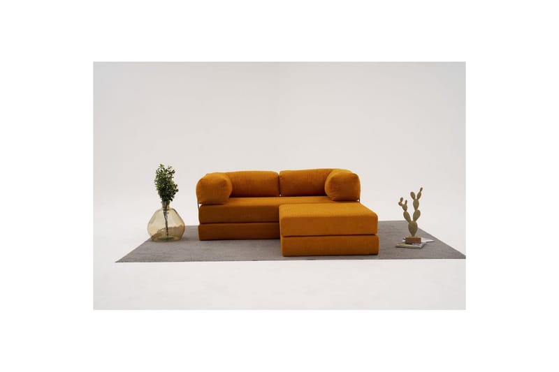Sufian Hörnbäddsoffa med Divan 2-sits - Orange - Möbler - Soffa - Bäddsoffa - Bäddsoffa divan
