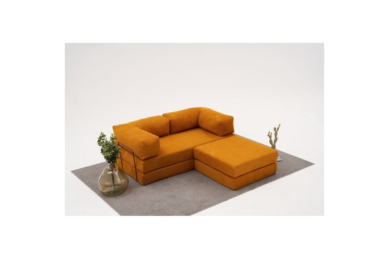 Sufian Hörnbäddsoffa med Divan 2-sits - Orange - Möbler - Soffa - Bäddsoffa - Bäddsoffa divan