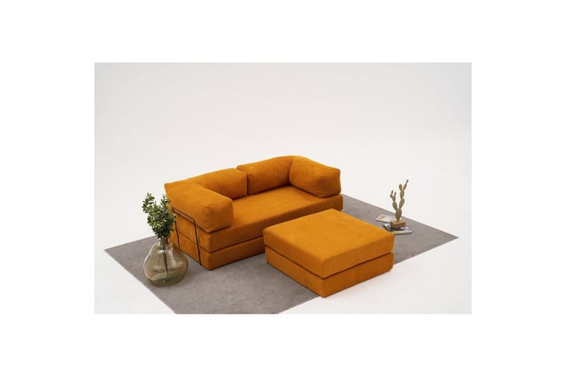 Sufian Hörnbäddsoffa med Divan 2-sits - Orange - Möbler - Soffa - Bäddsoffa - Bäddsoffa divan
