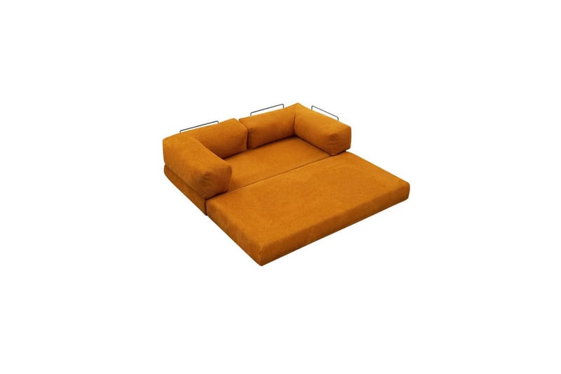 Sufian Hörnbäddsoffa med Divan 2-sits - Orange - Möbler - Soffa - Bäddsoffa - Bäddsoffa divan