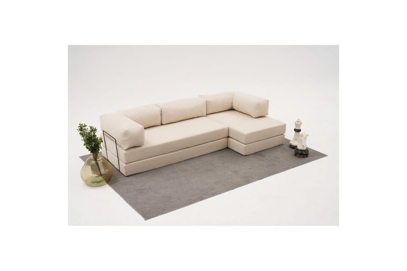 Sufian Hörnbäddsoffa Två Hörn 3-sits - Beige - Möbler - Soffa - Bäddsoffa - Hörnbäddsoffa