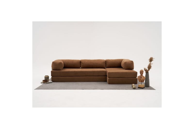 Sufian Hörnbäddsoffa Två Hörn 3-sits - Brun - Möbler - Soffa - Bäddsoffa - Hörnbäddsoffa