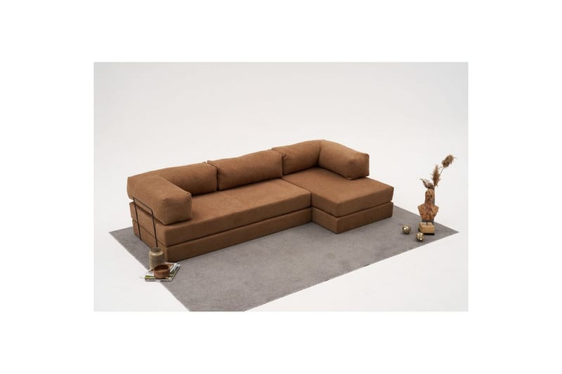 Sufian Hörnbäddsoffa Två Hörn 3-sits - Brun - Möbler - Soffa - Bäddsoffa - Hörnbäddsoffa