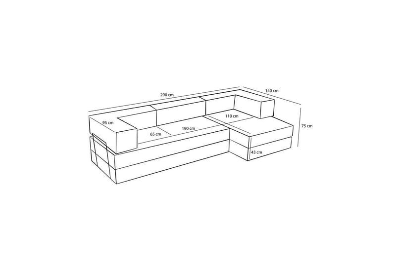 Sufian Hörnbäddsoffa Två Hörn 3-sits - Grön - Möbler - Soffa - Bäddsoffa - Hörnbäddsoffa