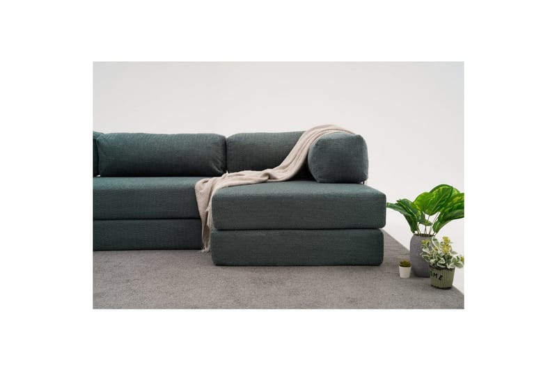 Sufian Hörnbäddsoffa Två Hörn 3-sits - Grön - Möbler - Soffa - Bäddsoffa - Hörnbäddsoffa