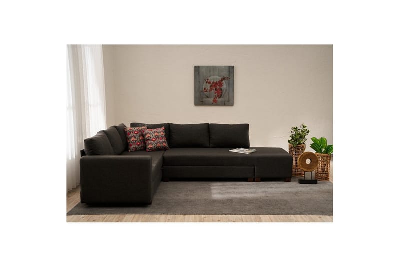 Sufian Soffa med Schäslong 4-sits - Antracit - Möbler - Soffa - Bäddsoffa - Hörnbäddsoffa